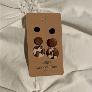 Clay & Cure Brown and Black Earrings🤎